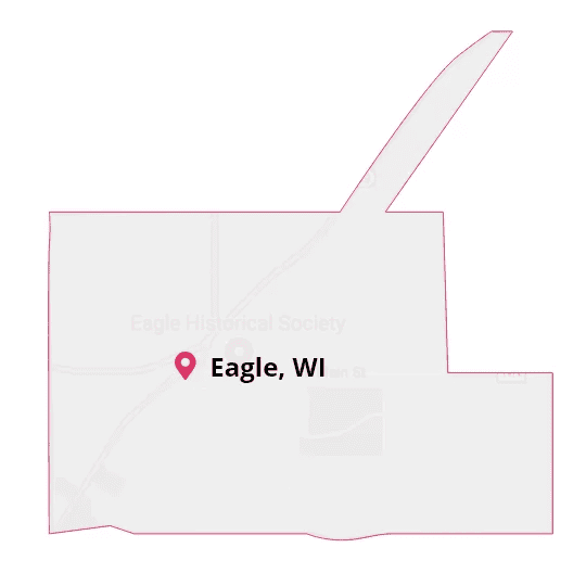Map of the Eagle, WI service area