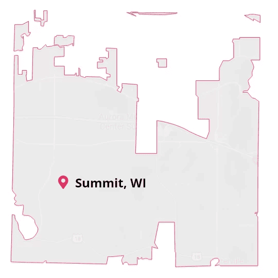 Map of the Summit, WI service area